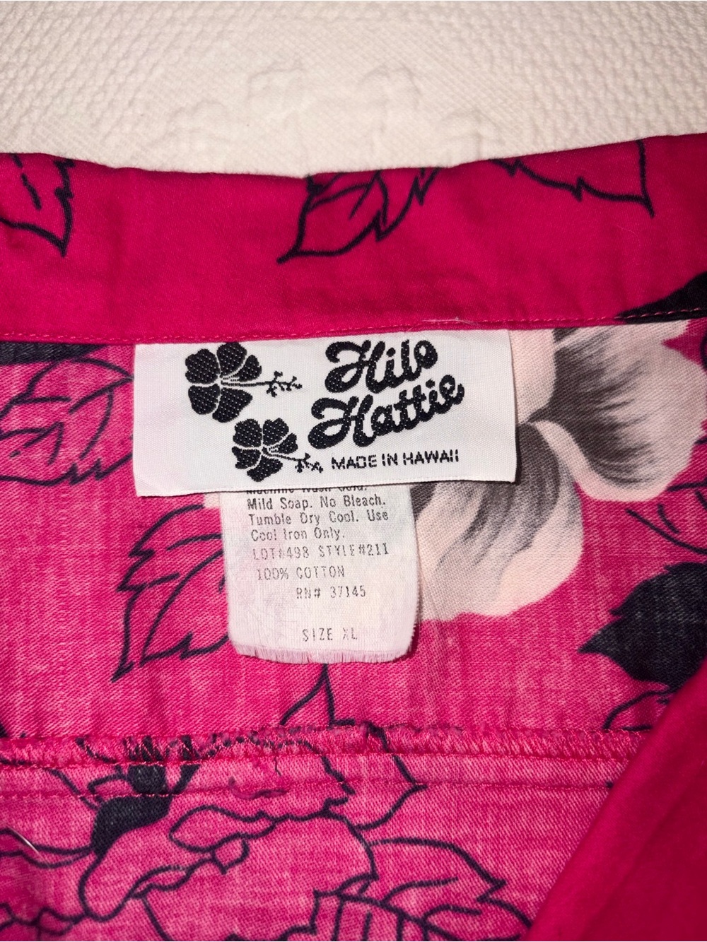 Vintage Hilo Hattie Hawaiian Floral Button-Down Sleeveless Blouse - size X - Picture 7 of 10